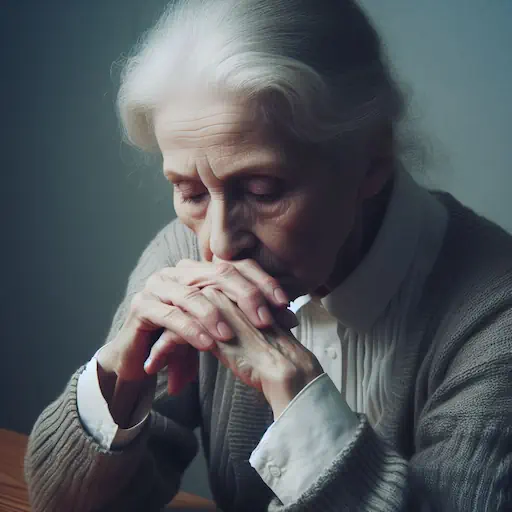 adulto mayor con depresión